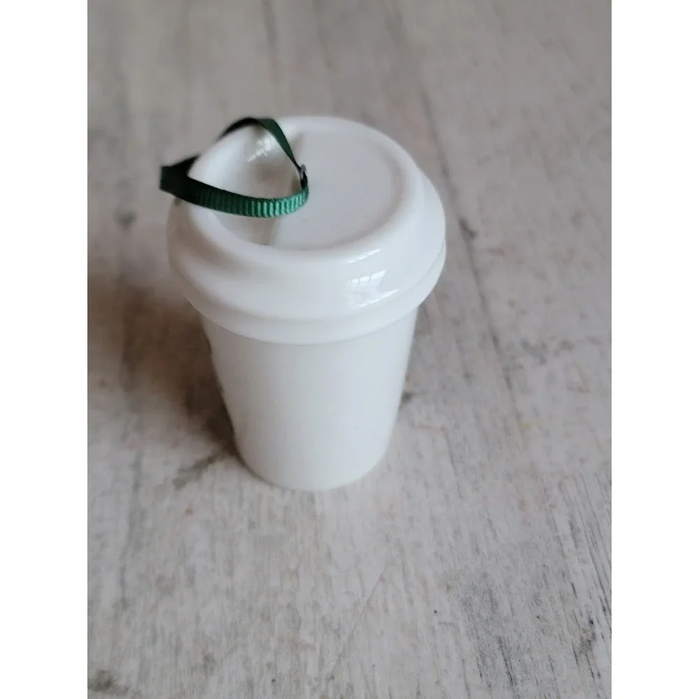 Starbucks miniature boy swinging on balloon cup ornament Xmas‎